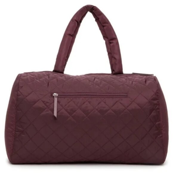 DSW Quilted Duffel Bag Color: Burgundy NWT - Picture 2 of 7